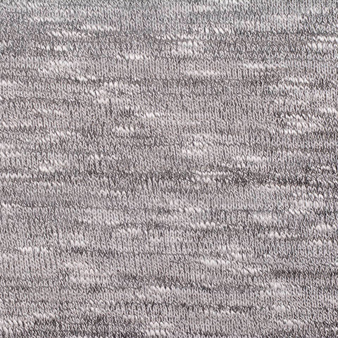 Grey Heathered-Marl Chunky Knit, Poly-Viscose, 189 gsm