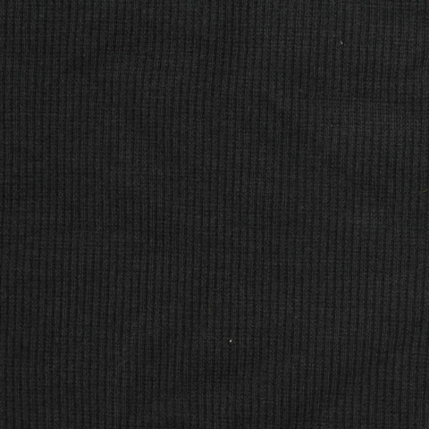 Rib Knit Fabric, 240 gsm, 130 cm — Black