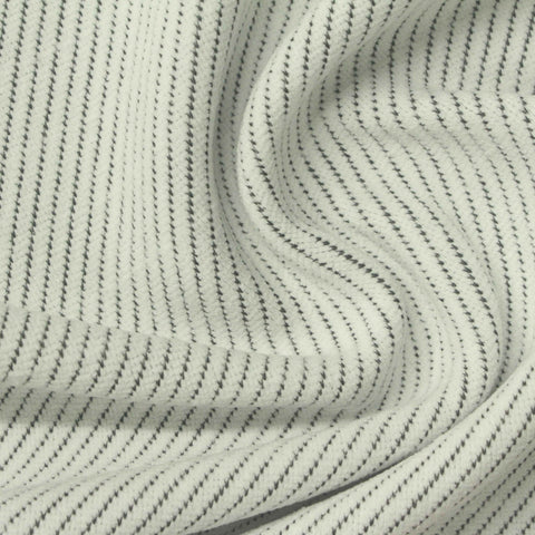 White Diagonal-Stripe Knit, Polyester