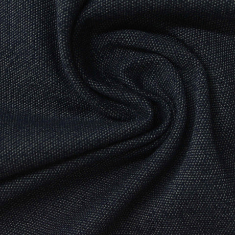 Dark Blue Marl Ponte Knit, Viscose-Nylon