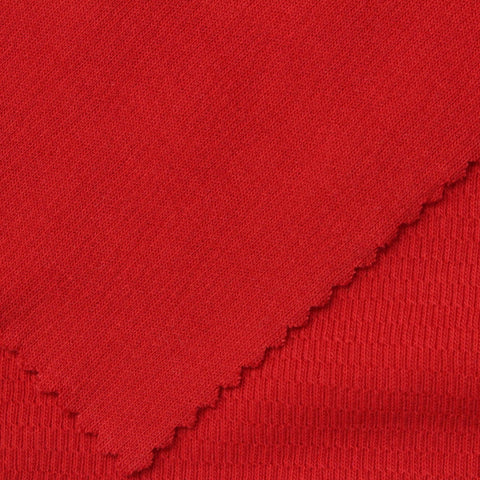 Jacquard Cotton Polyester Knit Fabric, 250 gsm, 180 cm — Red