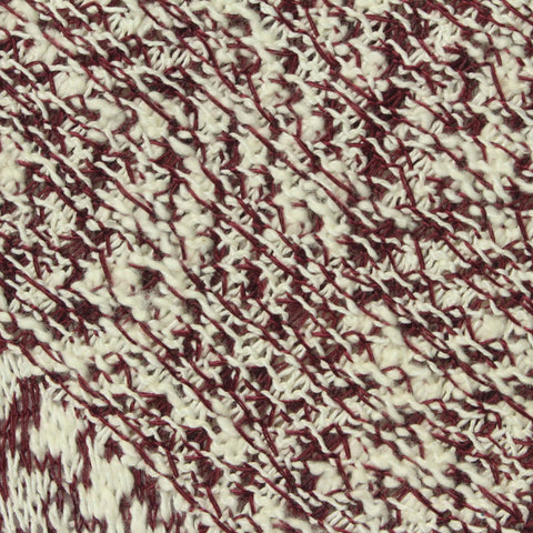 Jacquard Polyester Cotton Chunky Knit Fabric, 360 gsm, 170 cm — White