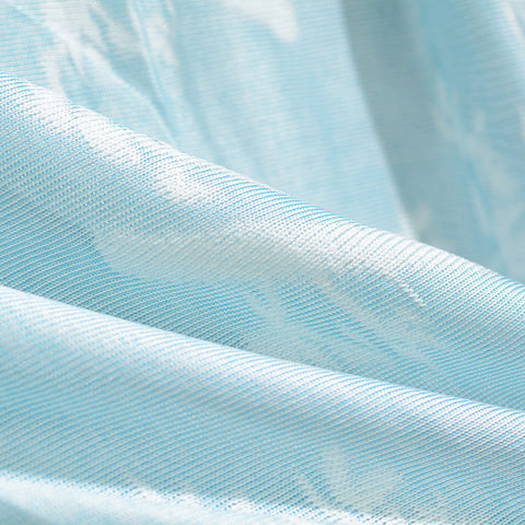 White Abstract-Leaf Chunky Knit, Polyester