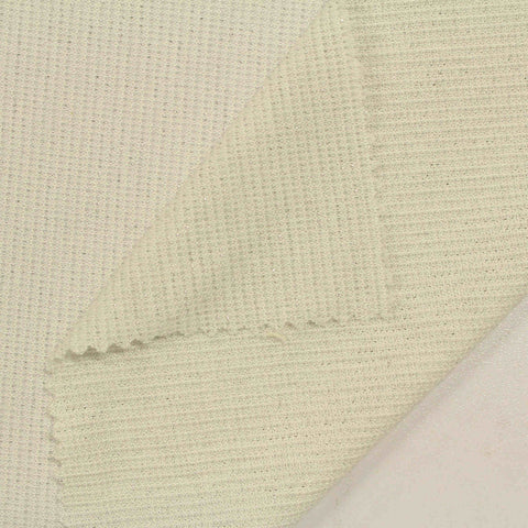 Viscose Polyester Metallic Rib Knit Fabric, 130 gsm, 165 cm — Beige