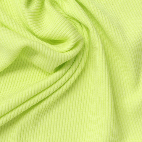 Viscose Stretch Rib Knit Fabric, 240 gsm, 120 cm — Green, ref EF-260960