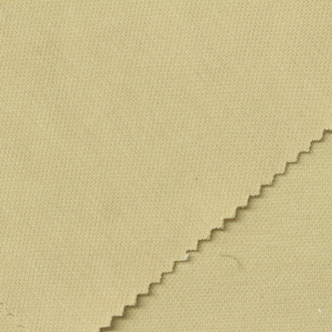 Polyester Cotton Stretch Piqué Knit Fabric, 330 gsm, 155 cm — Khaki