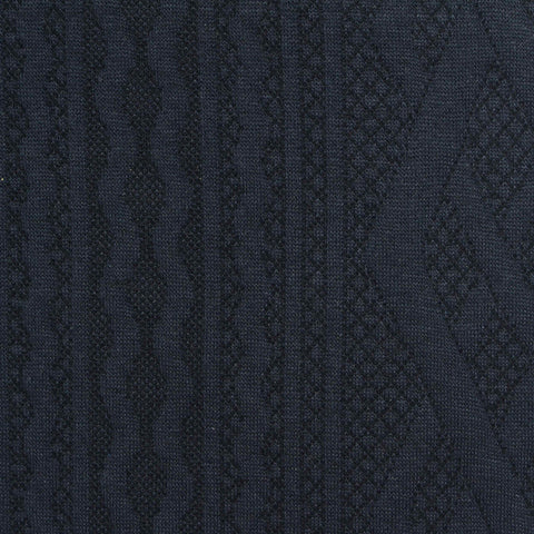 Navy Tone-on-Tone Diamond Jacquard, Polyester, 280 gsm