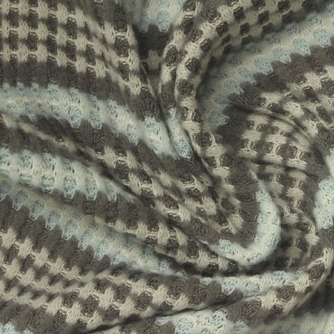 Grey Textured Waffle Knit, Polyester