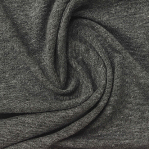 Charcoal Marl Jersey Knit, Poly-Viscose