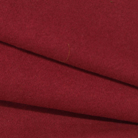 Brushed Cotton Polyester French Terry Fabric, 259 gsm, 195 cm — Red, ref EF-267632