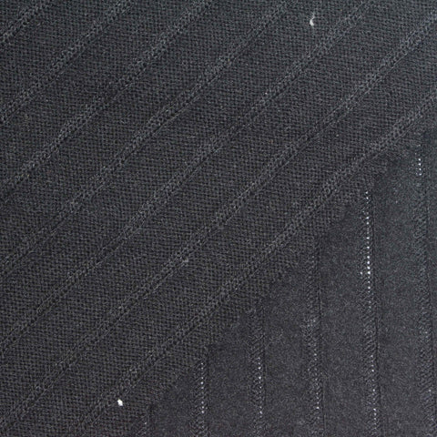 White Vertical-Stripe Rib Knit, Polyester