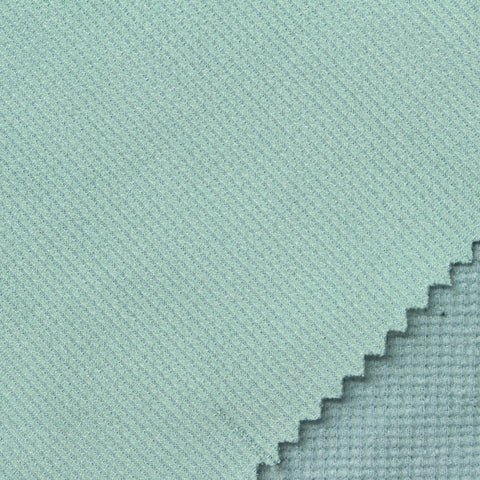 Brushed Viscose Nylon Stretch Interlock Knit Fabric, 430 gsm, 160 cm — Blue