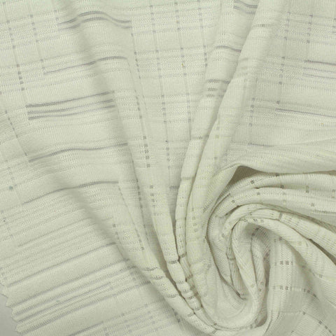 Cream Tone-on-Tone Interlock Knit