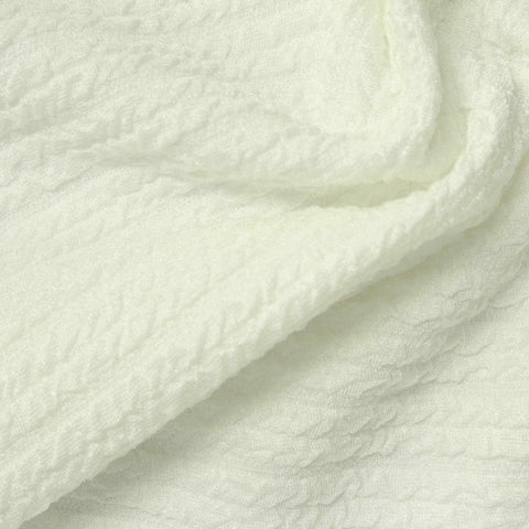 Jacquard Polyester Stretch Knit Fabric, 240 gsm, 160 cm — Beige