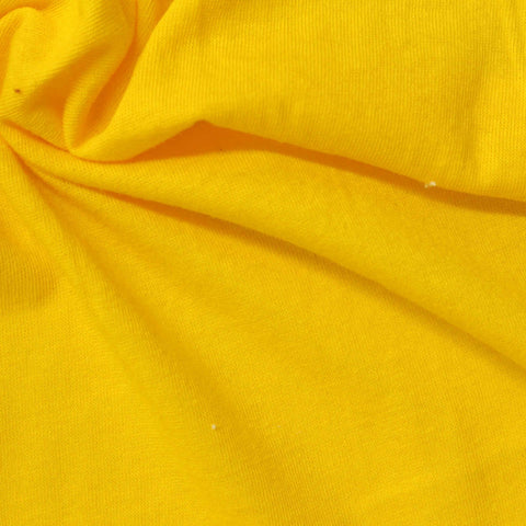 100% Cotton Jersey Knit Fabric, 127 gsm, 158 cm — Yellow