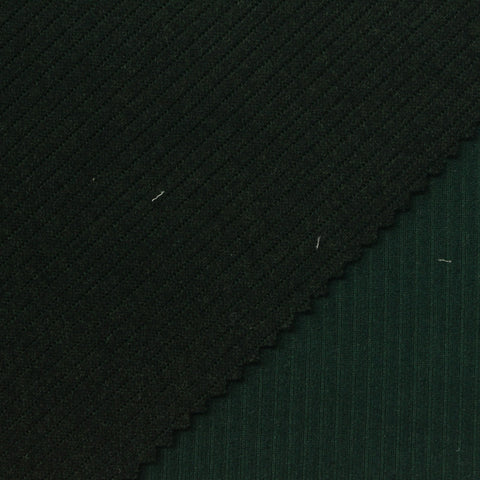 Dark Green Rib Knit, Poly-Viscose
