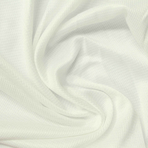 100% Polyester Interlock Knit Fabric, 130 gsm, 180 cm — White