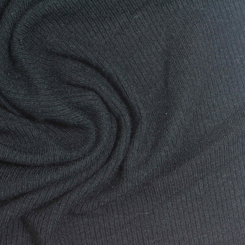 Charcoal Rib Knit, Viscose