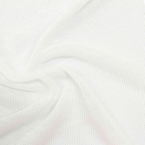 Viscose Stretch Chunky Knit Fabric, 145 gsm, 147 cm — White