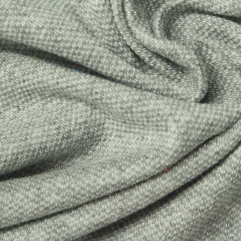 Light Grey Marl French Terry, Cotton-Poly, 176 gsm