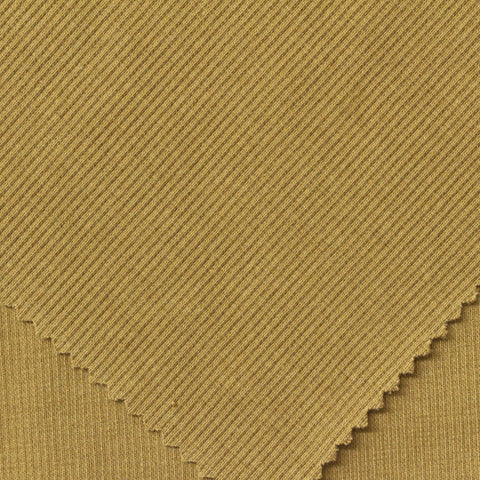 Polyester Cotton Stretch Rib Knit Fabric, 420 gsm, 120 cm — Khaki