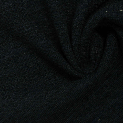 Cotton Polyester French Terry Fabric, 220 gsm, 150 cm — Black