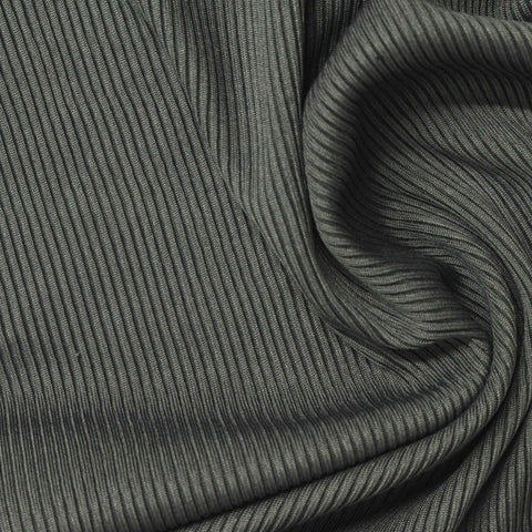 Polyester Stretch Rib Knit Fabric, 230 gsm, 120 cm — Grey