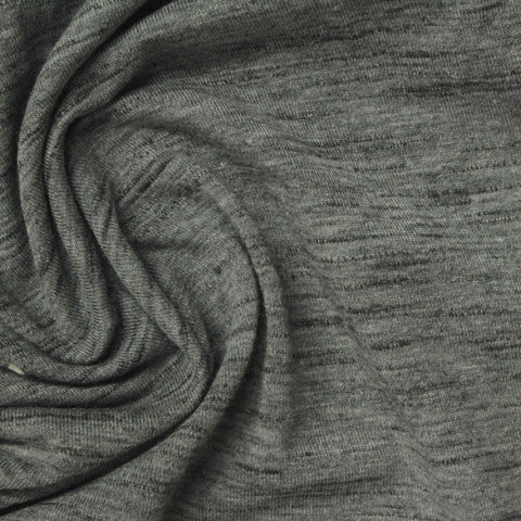 Grey Marl Jersey Knit, Poly-Cotton, 200 gsm