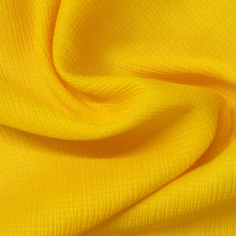 Plaid 100% Polyester Crepe Fabric, 80 gsm, 160 cm — Yellow