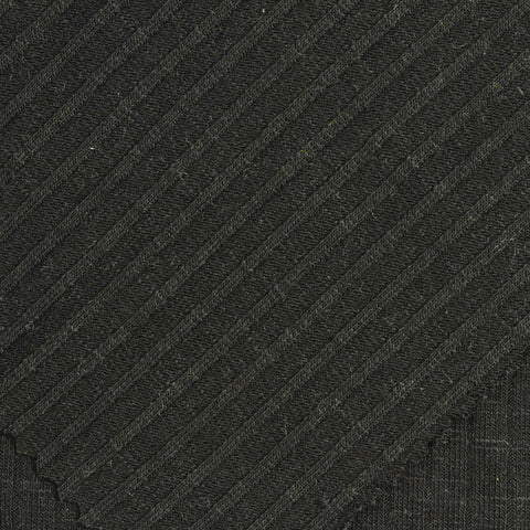 Slub Viscose Polyester Stretch Rib Knit Fabric, 215 gsm, 130 cm — Grey