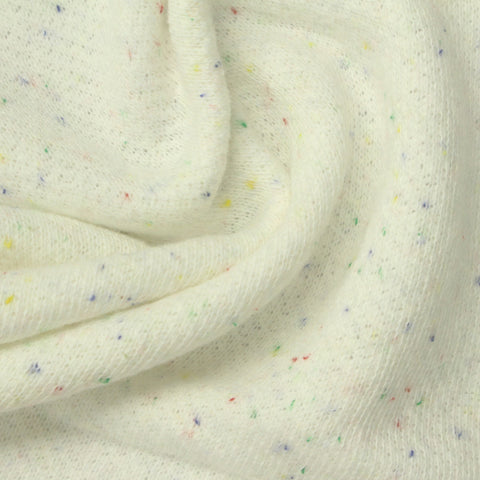 Cream Marl French Terry, Cotton-Poly