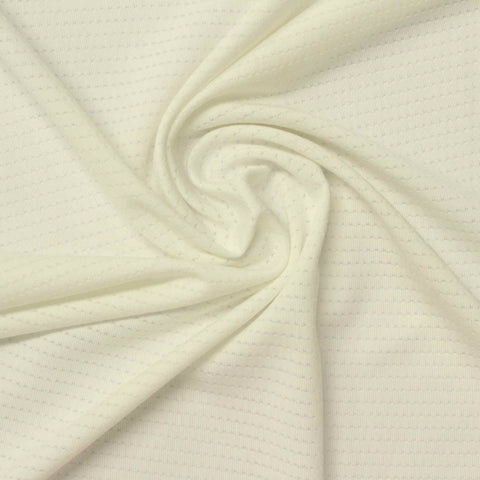 Polyester Stretch Birdseye Knit Fabric, 140 gsm, 160 cm — Beige