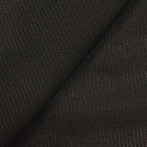 100% Polyester Rib Knit Fabric, 360 gsm, 160 cm — Black