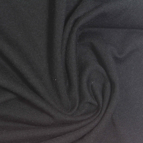 Black Jersey Knit, Poly-Cotton