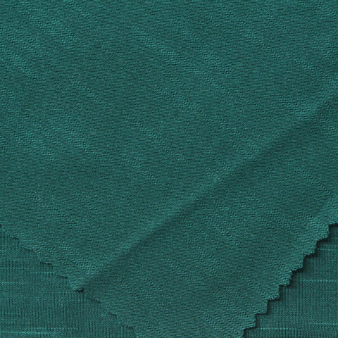Slub Viscose Stretch Jersey Knit Fabric, 240 gsm, 165 cm — Green