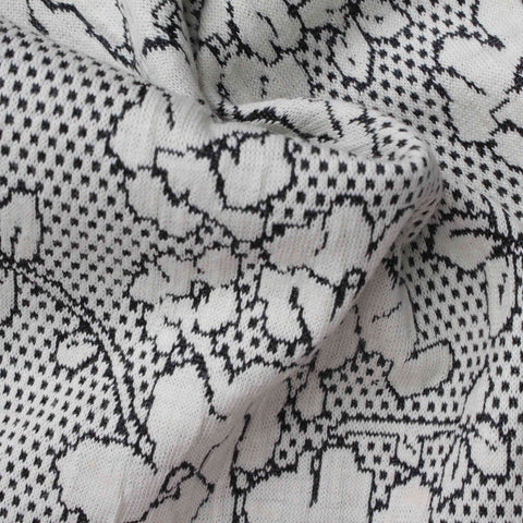 Black Houndstooth Jacquard, 260 gsm