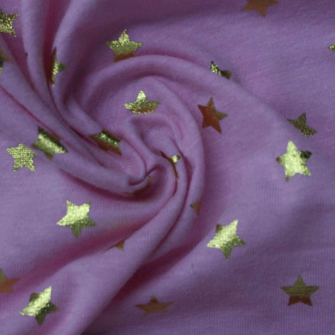 Gold Stars Knit, Cotton-Poly