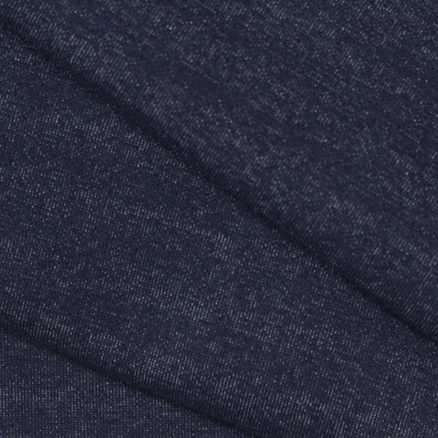 Dark Blue Marl Scuba Knit, Poly-Cotton, 370 gsm
