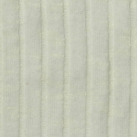 Brushed Polyester Viscose Rib Knit Fabric, 235 gsm, 135 cm — White