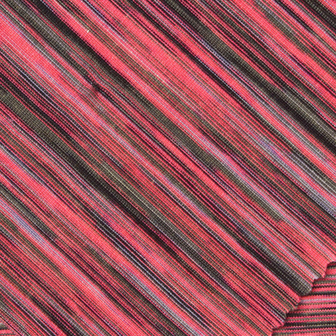 Pink Horizontal-Stripe Jersey Knit, Polyester, 180 gsm