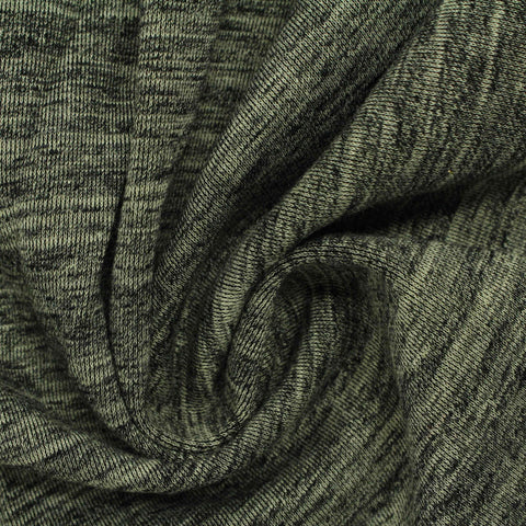 Green Marl Scuba Knit, Cotton-Poly