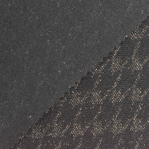 Dark Grey Houndstooth Jacquard, Nylon-Metallic
