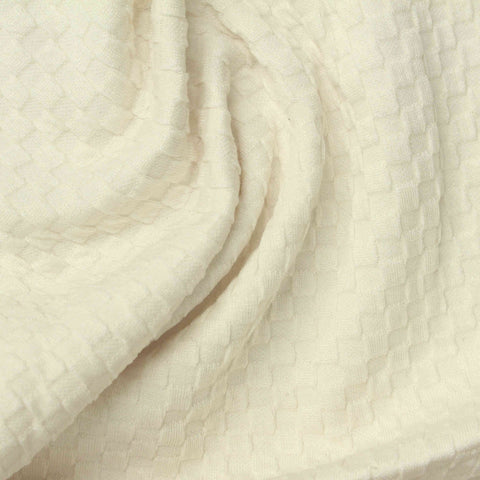 Cream Tone-on-Tone Jacquard, Polyester, 250 gsm