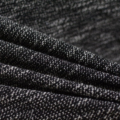 Black Marl Chunky Knit, Cotton-Poly, 250 gsm, 160 cm