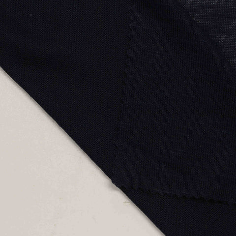 Navy Marl Jersey Knit, Viscose-Poly