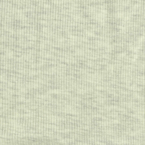 Light Grey Marl Rib Knit, Viscose, 240 gsm, 120 cm