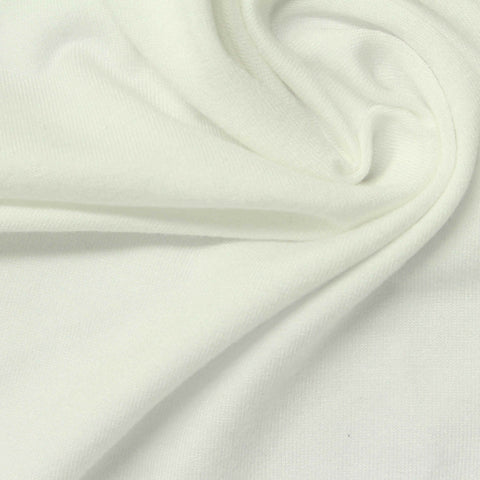 Viscose Stretch Jersey Knit Fabric, 220 gsm, 170 cm — White