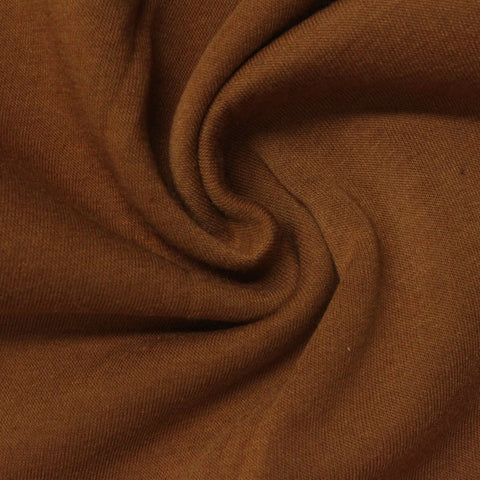 Brushed Polyester Viscose French Terry Fabric, 230 gsm — Brown