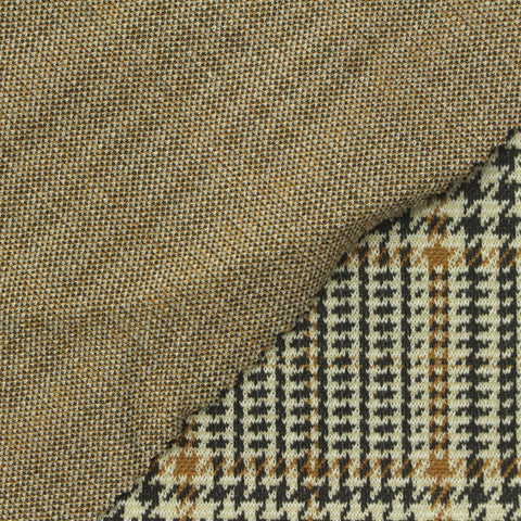 Black Houndstooth Jacquard, Poly-Cotton, 245 gsm
