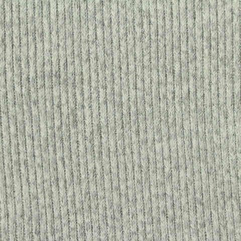 Light Grey Marl Rib Knit, Polyester, 230 gsm, 160 cm